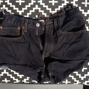 Levi’s black cutoff shorts